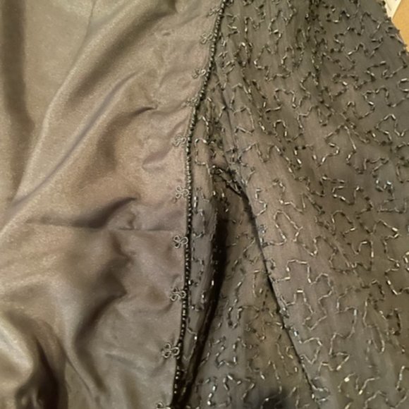 Stenay Black Beaded Evening Cardigan- Size Petite Medium - Picture 8 of 13